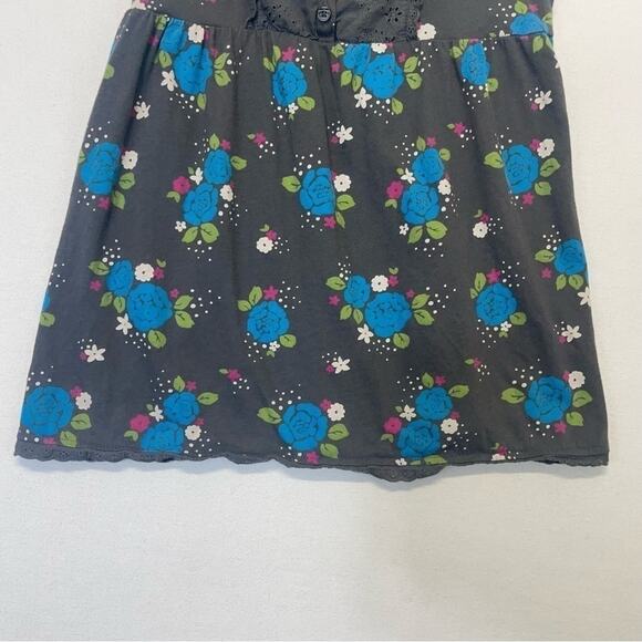 Arizona Floral Cami Top flower printed camisole tank lace hem Size Medium - Picture 5 of 7